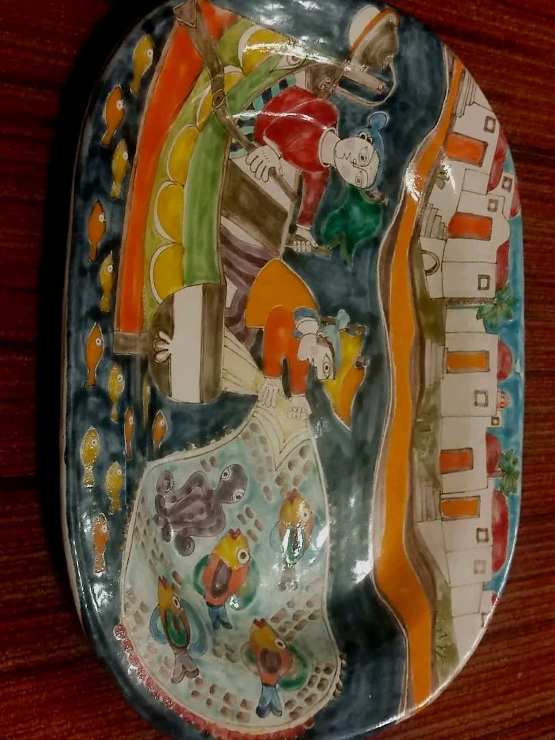 イタリア　デシモーネ DeSimone　シチリア　手描き　レア　壁掛け