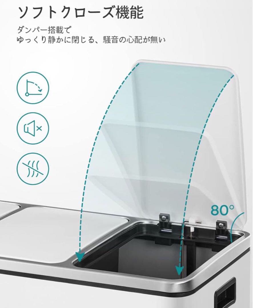 訳あり　ゴミ箱 ダストボックス ペダル式 3×18L