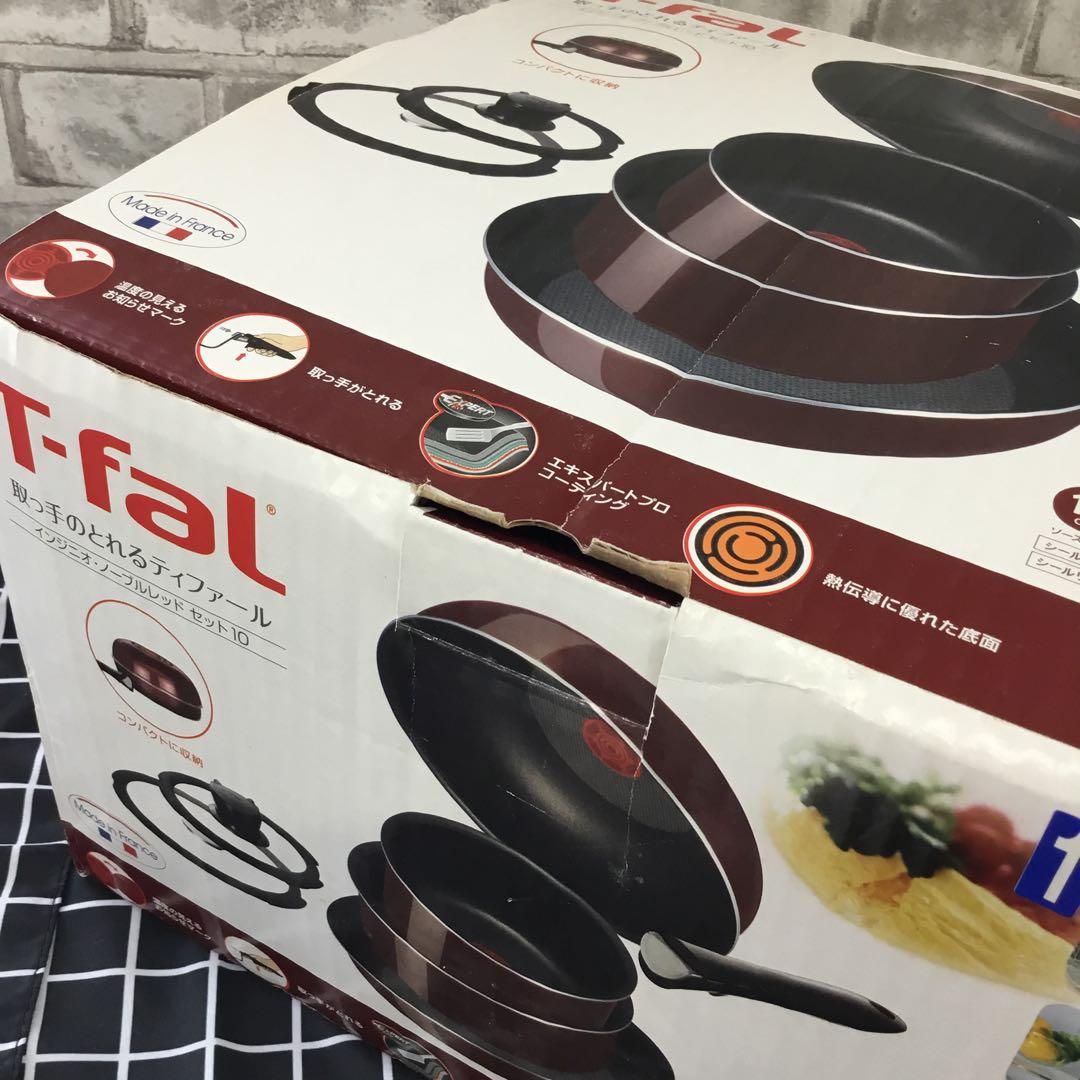 T-fal 取っ手のとれるティファール　インジニオ・ノーブルレッド　セット 10