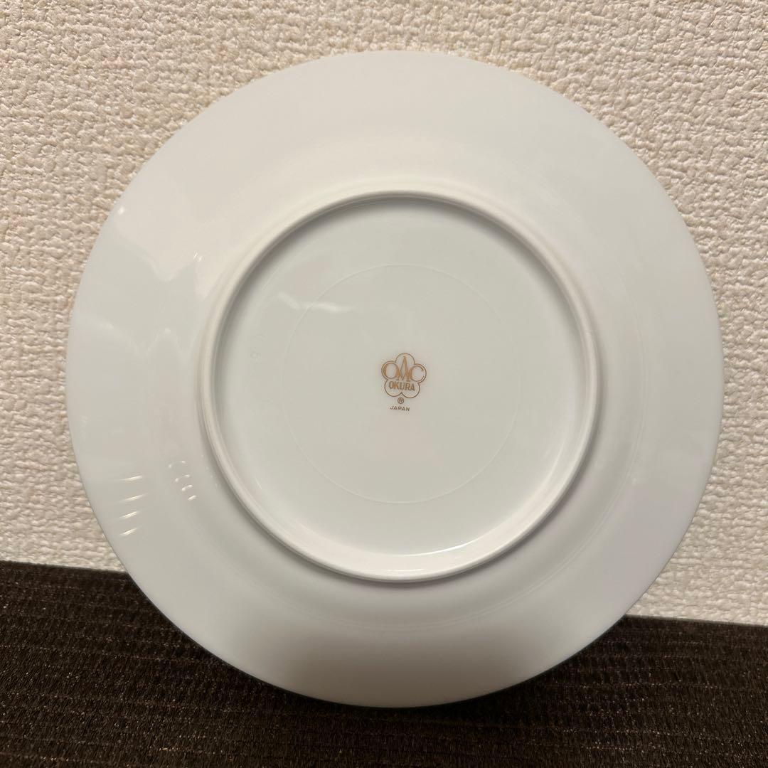 大倉陶園　白金金蝕唐草葡萄　デザートプレート　16.8cm