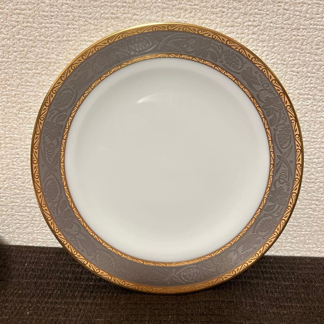 大倉陶園　白金金蝕唐草葡萄　デザートプレート　16.8cm