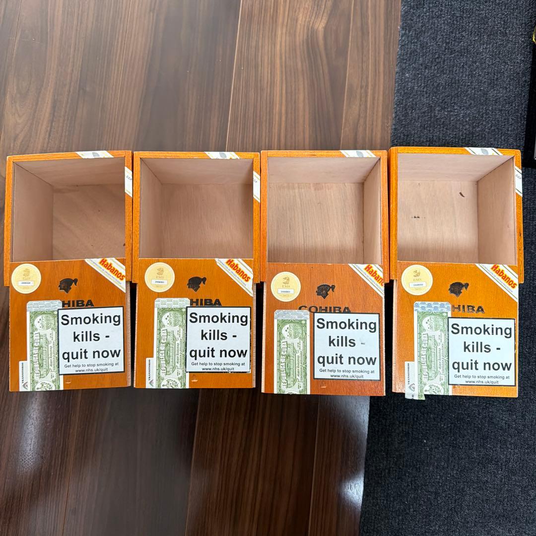 COHIBA 葉巻木箱（空箱）✖️4個セット - メルカリ