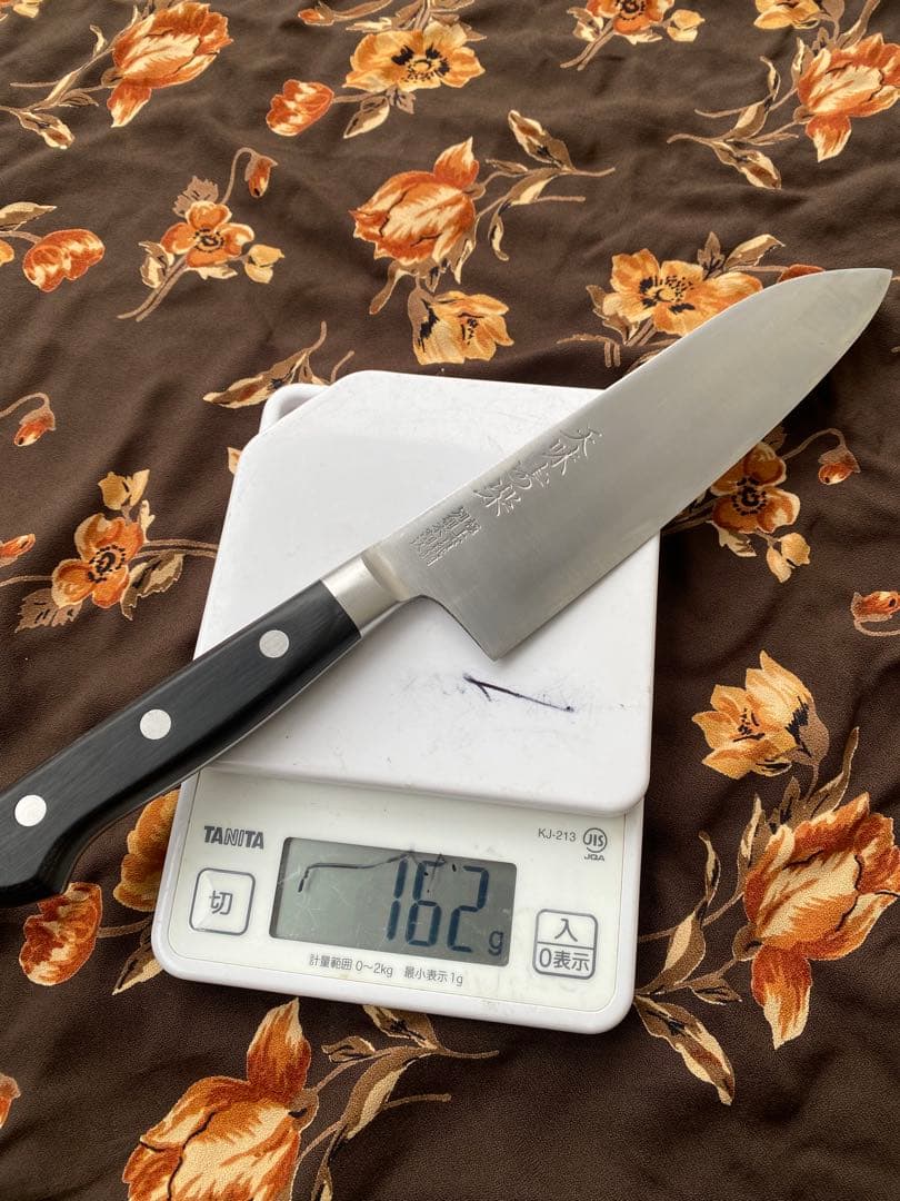 天味寿楽 三徳 包丁 長尾包丁製作所 青紙鋼 180mm