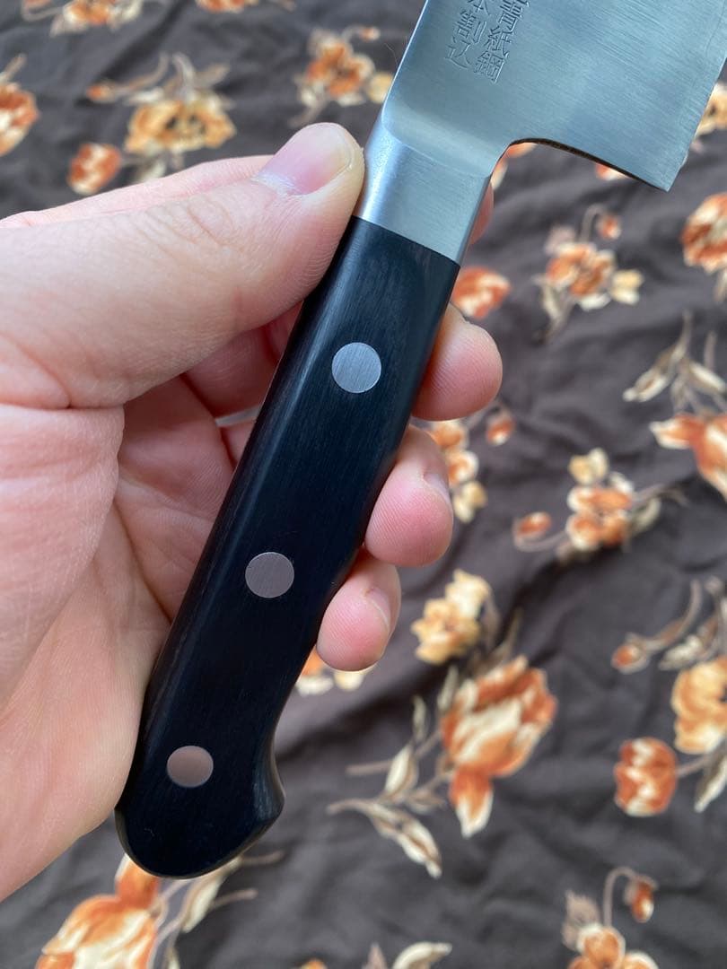 天味寿楽 三徳 包丁 長尾包丁製作所 青紙鋼 180mm