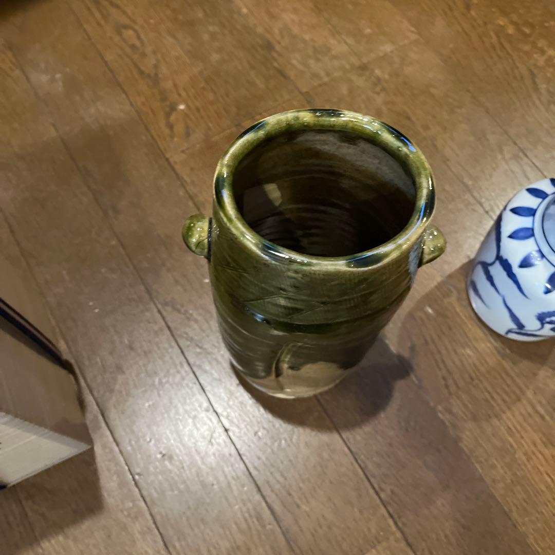 茶道具 花入れ 花瓶 2点 織部 中国 - メルカリ