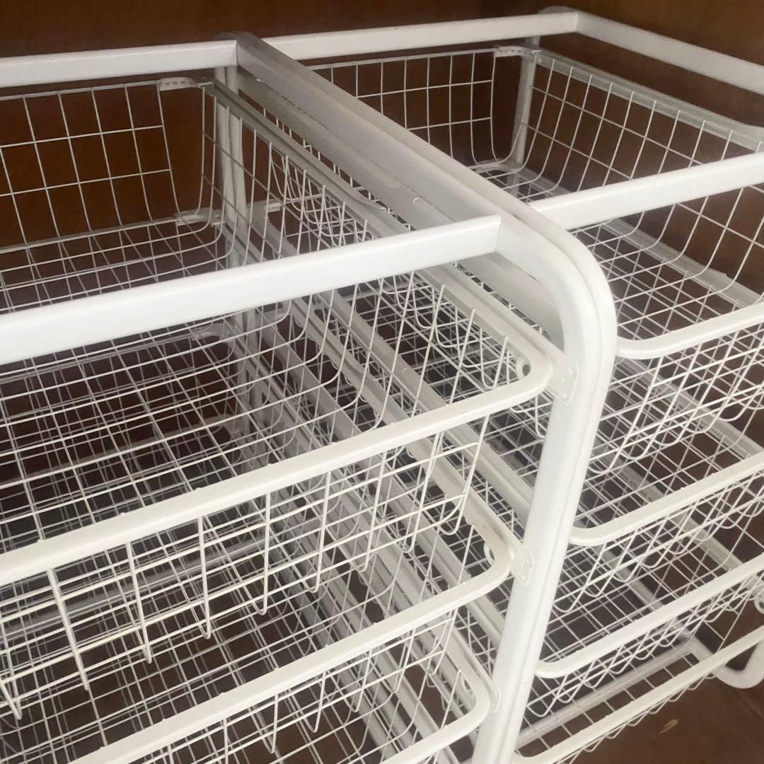 IKEA ホワイト スチール メタルラック 4段　2個