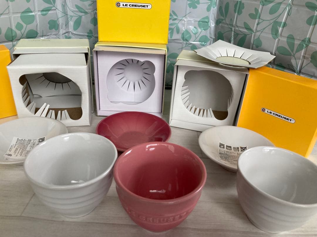 新品未使用　LE CREUSET ルクルーゼ　カップ＆ソーサ　ジャポネスクピンク