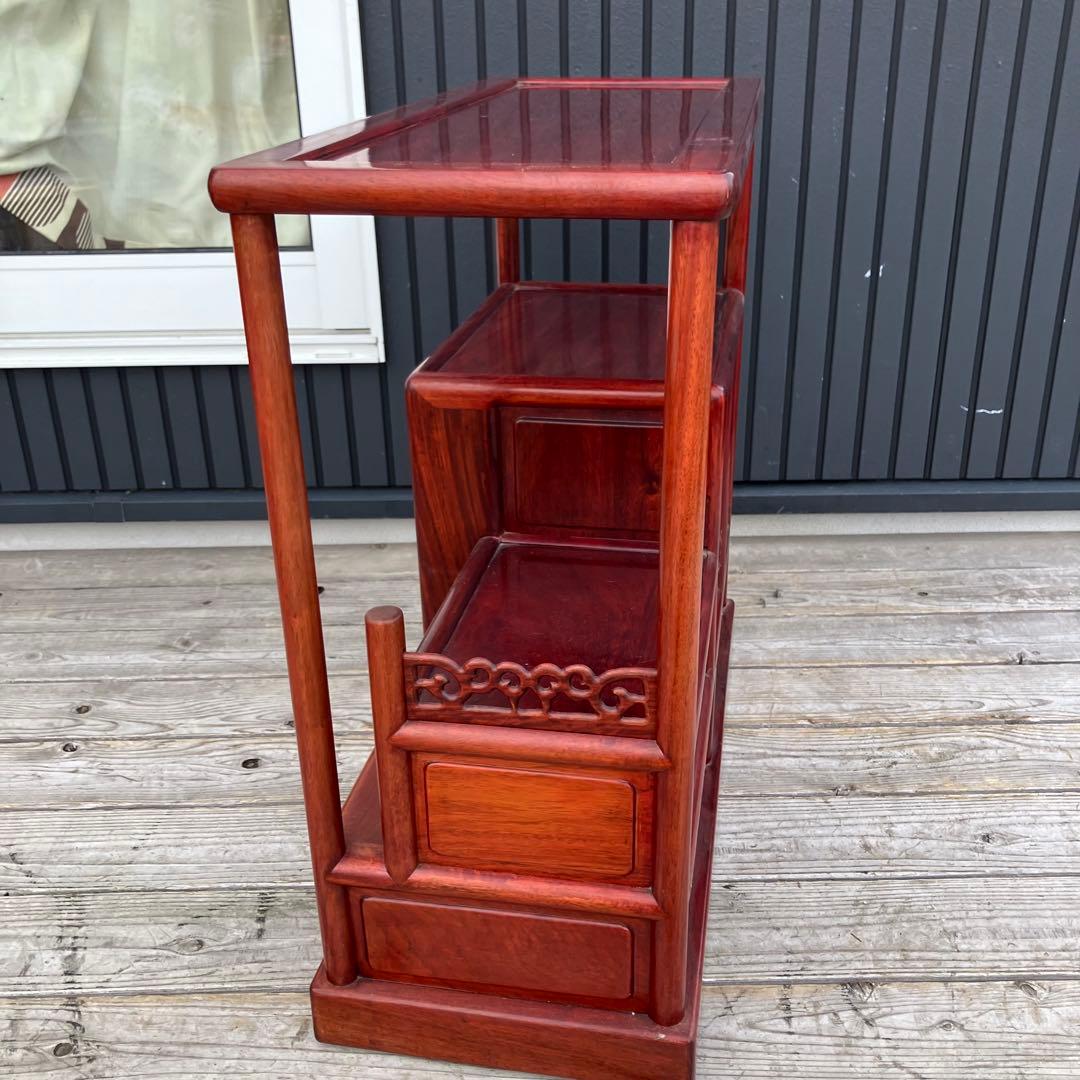 唐木家具 銘木 花梨 茶箪笥 茶棚 飾り棚 中国骨董 サイドボード ビンテージ