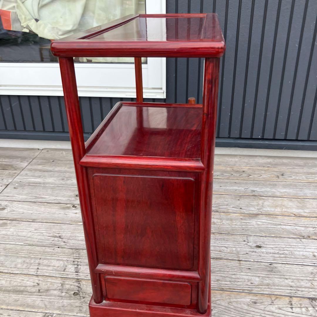 唐木家具 銘木 花梨 茶箪笥 茶棚 飾り棚 中国骨董 サイドボード ビンテージ