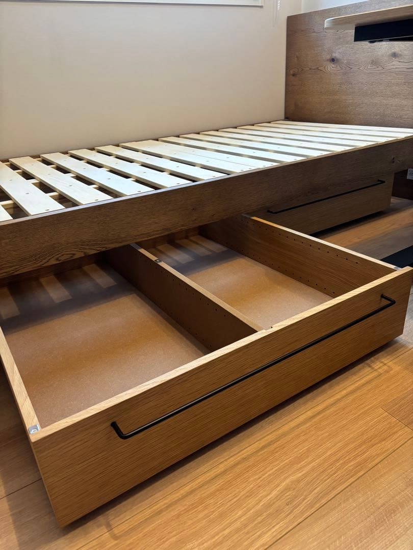 【極美品】ADDAY unico シングルフレーム マットレス＋収納引出し付き