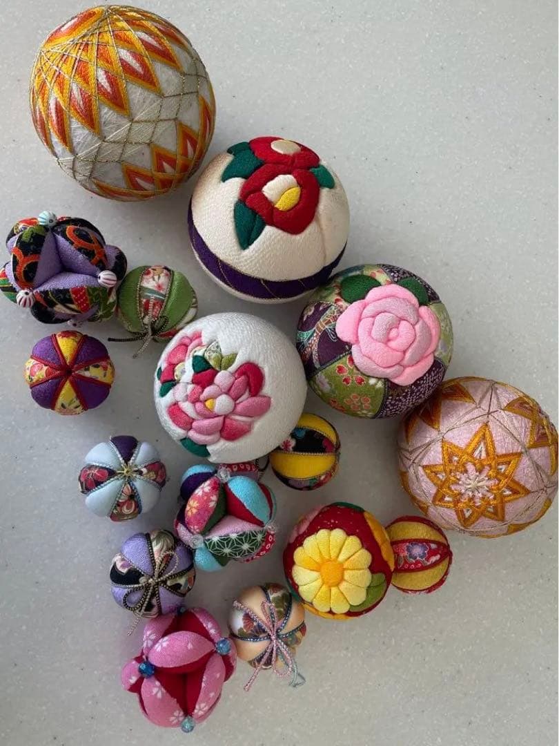 手まり 鞠 まり ハンドメイド 手作り 刺繍 昭和レトロ 和物 16個