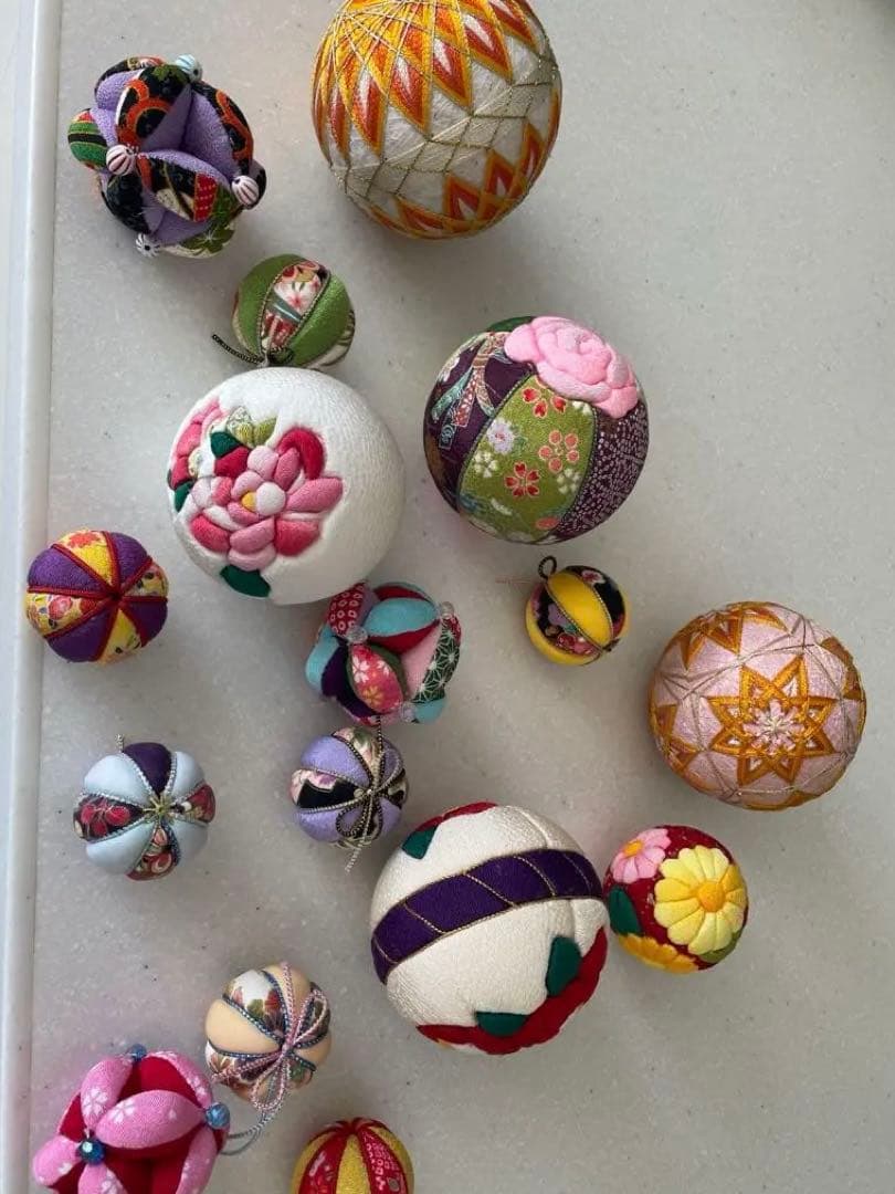 手まり 鞠 まり ハンドメイド 手作り 刺繍 昭和レトロ 和物 16個