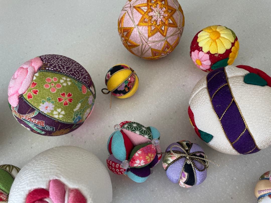 手まり 鞠 まり ハンドメイド 手作り 刺繍 昭和レトロ 和物 16個
