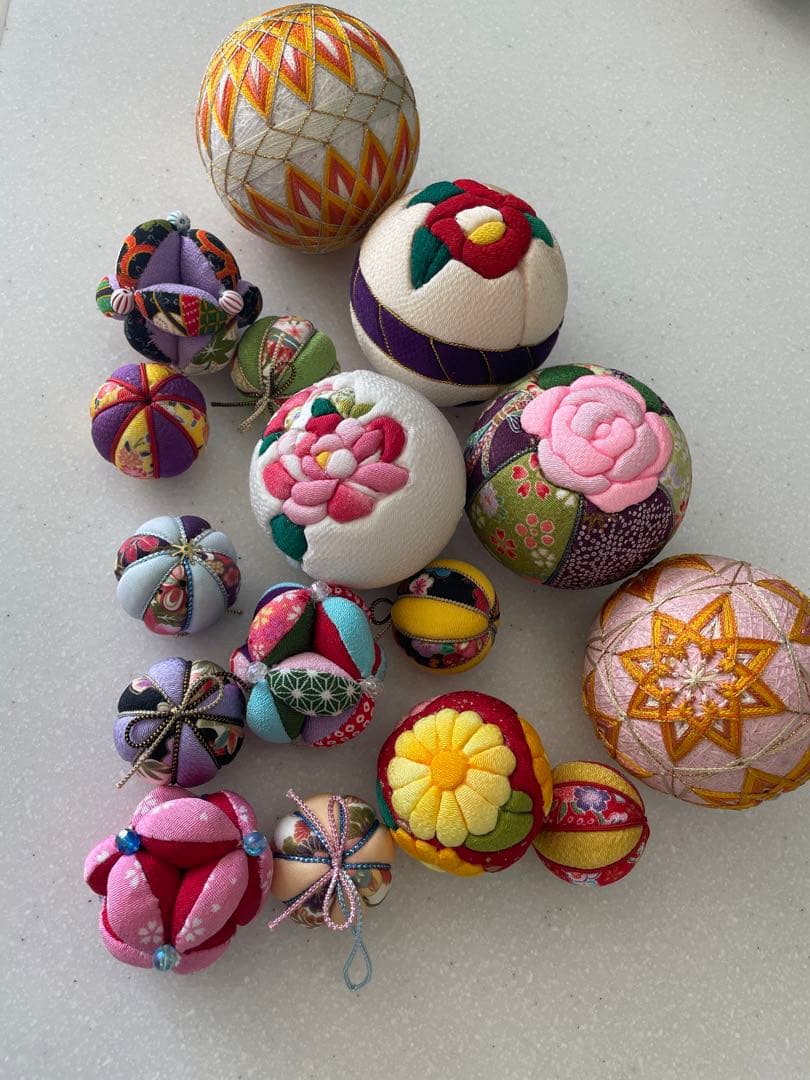 手まり 鞠 まり ハンドメイド 手作り 刺繍 昭和レトロ 和物 16個