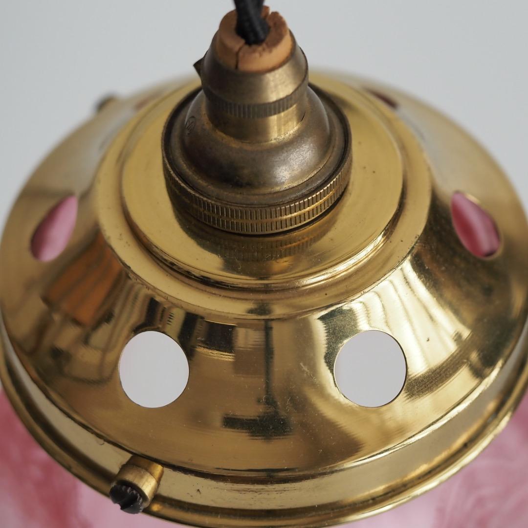 シェードランプ 天吊ランプ エッチング / アンティーク 英国製