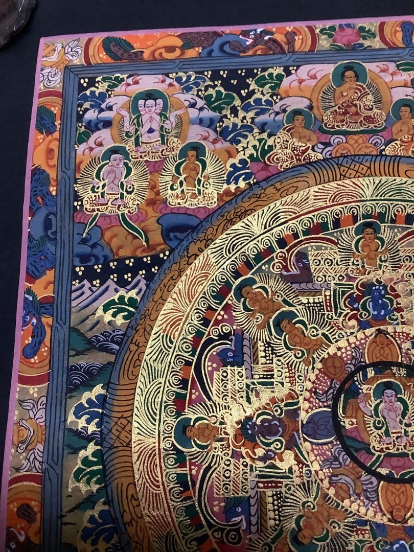 《 チベット密教　新品　1点物 》 手描き　曼荼羅　仏陀　釈迦　仏画　仏教　f3