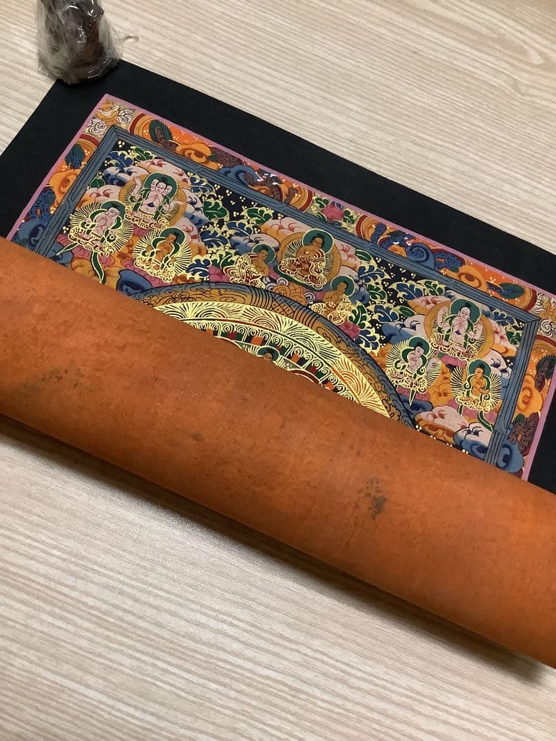 《 チベット密教　新品　1点物 》 手描き　曼荼羅　仏陀　釈迦　仏画　仏教　f3