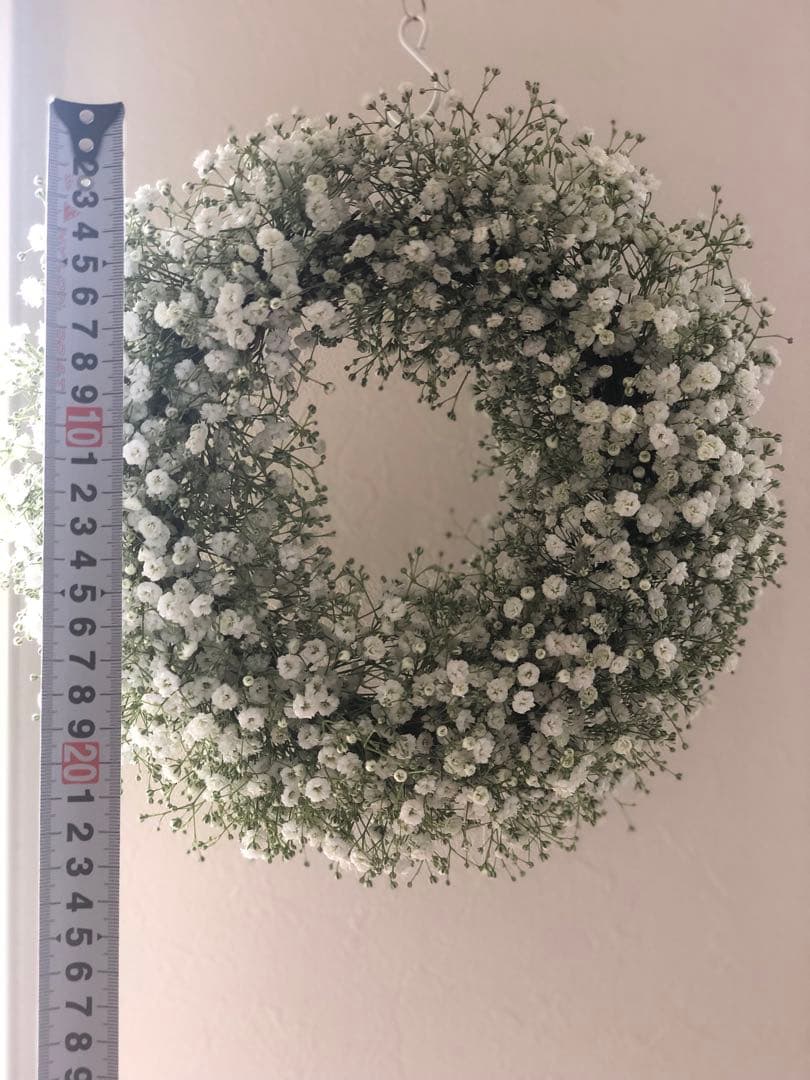 もこもこ✳︎たっぷりかすみ草のフラワーリース