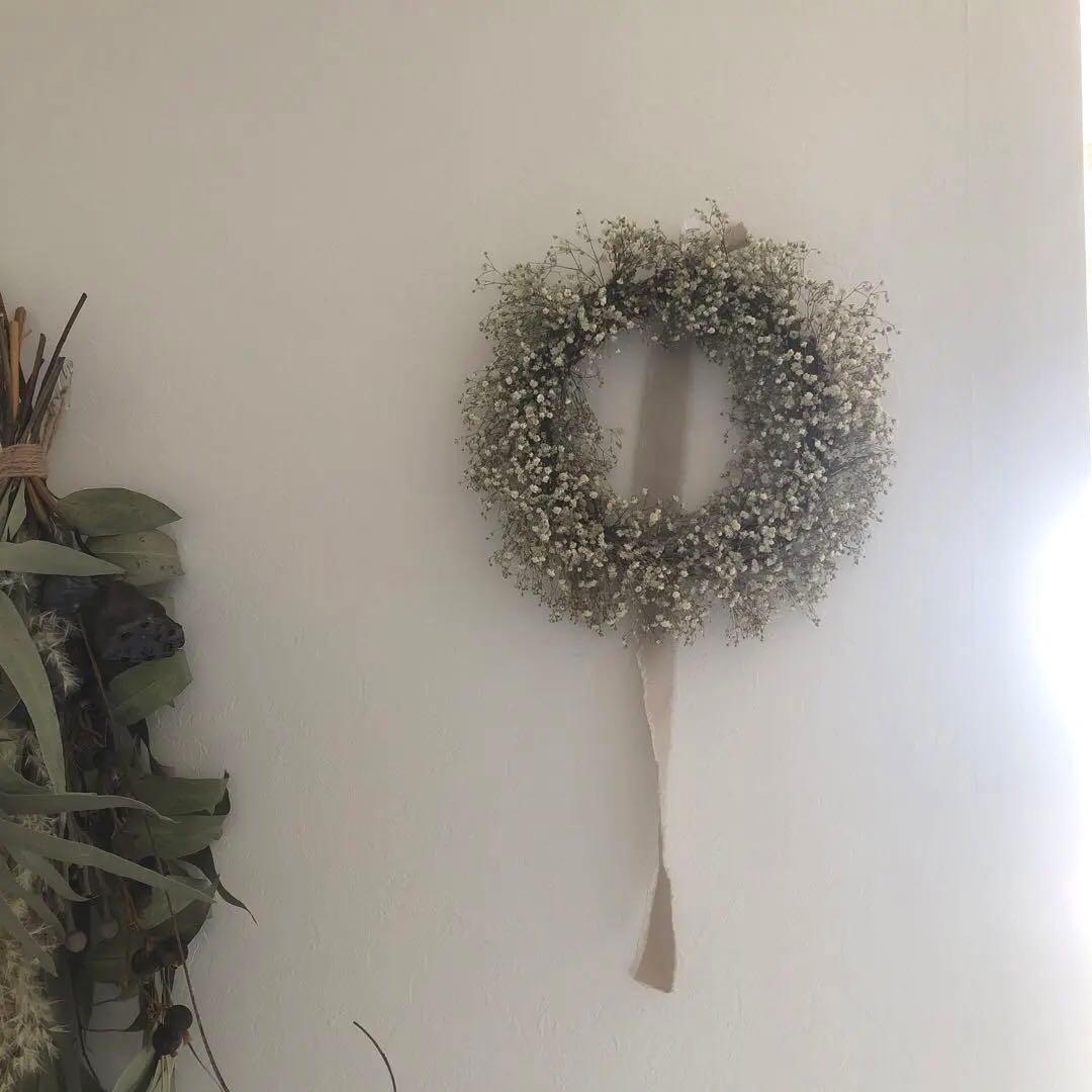 もこもこ✳︎たっぷりかすみ草のフラワーリース