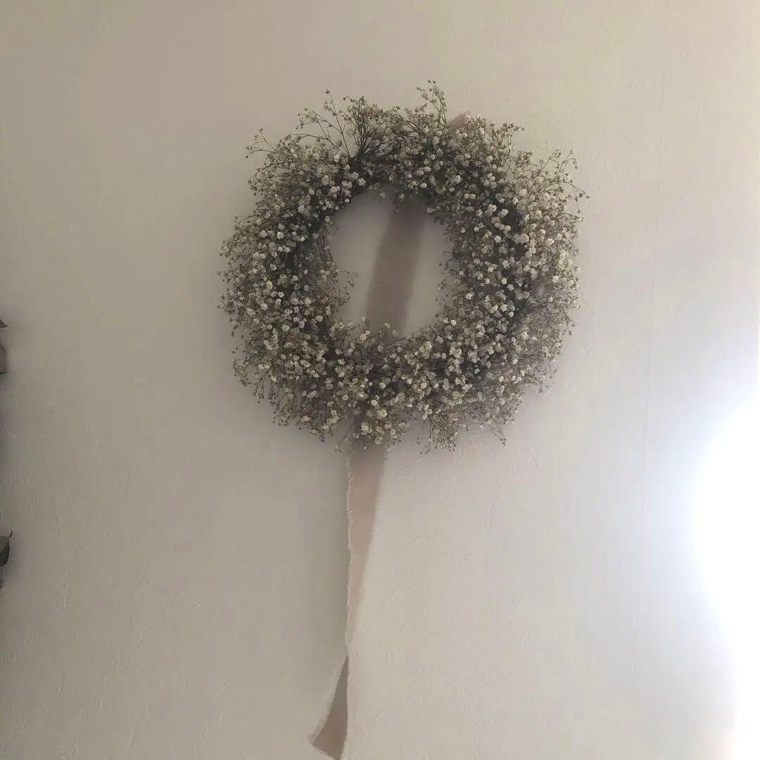 もこもこ✳︎たっぷりかすみ草のフラワーリース