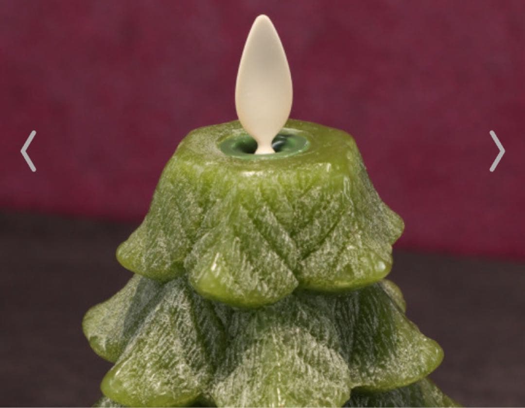 クリスマスムービングキャンドル“ルナーテ”ハッピーツリー＆ゴールデンパインコーン