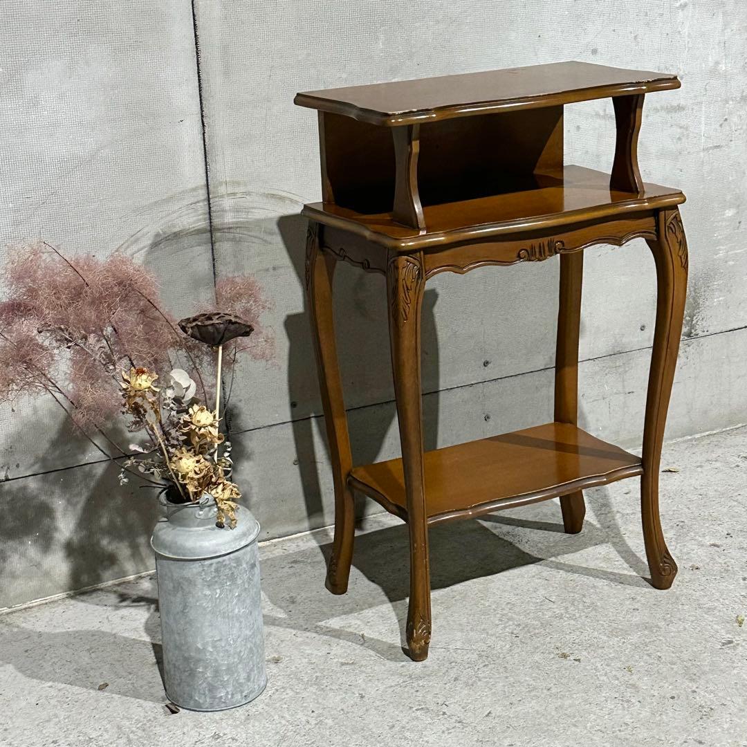 ✦80s✦ロココ調 アンティーク コンソールテーブル サイドテーブル 電話台