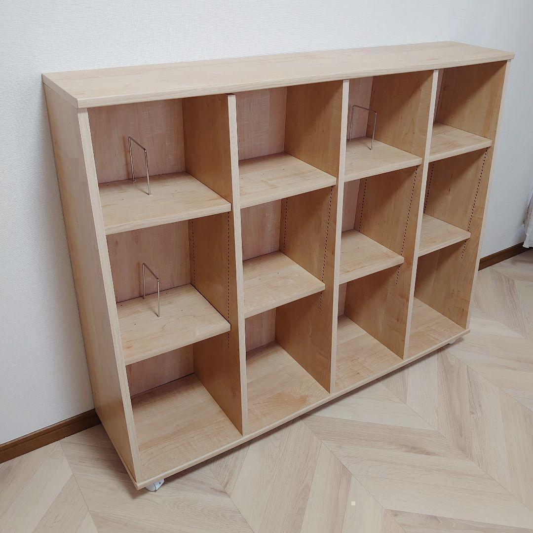 定価4万 直接引渡 本棚 絵本棚 おもちゃ収納 キャスター付 韓国風 インテリア