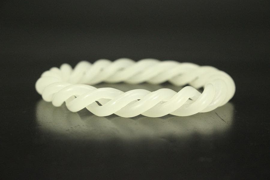 中国美術 白玉石 刻 環 φ8cm 重25g(HA438)