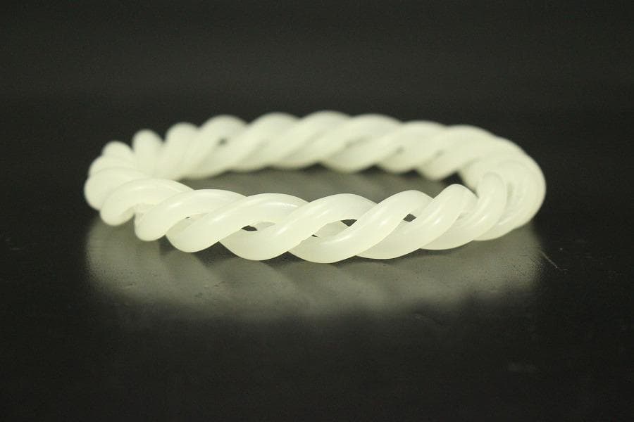 中国美術 白玉石 刻 環 φ8cm 重25g(HA438)