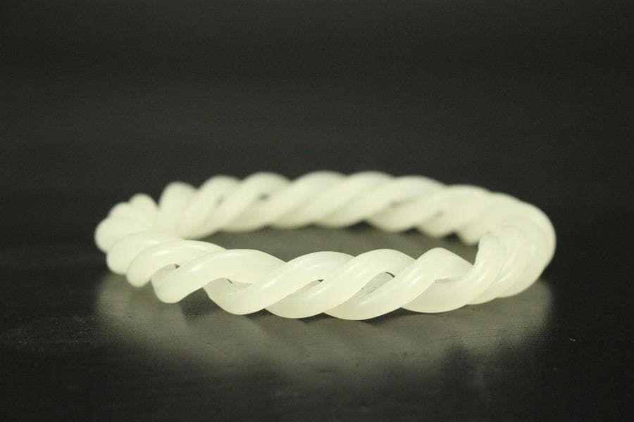 中国美術 白玉石 刻 環 φ8cm 重25g(HA438)