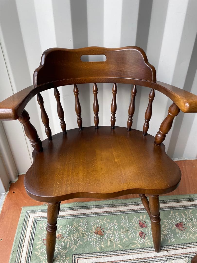 飛騨産業 穂高 アームチェア DK286 オーク HIDA キツツキマーク 無垢