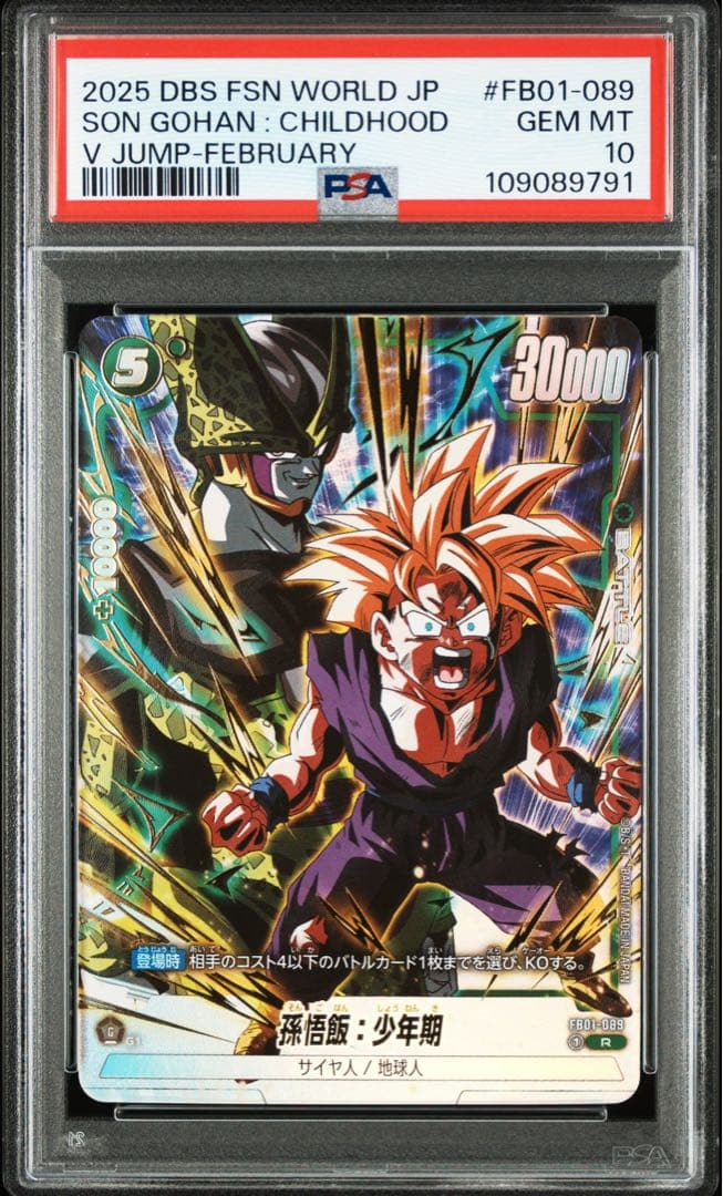 PSA10 連番セット 親子三世代 バーダック 孫悟空 孫悟飯 Vジャンプ