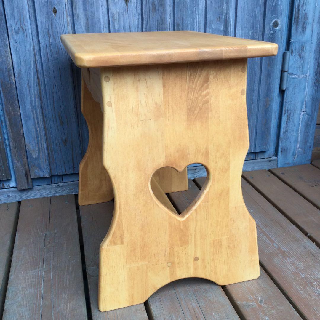 アメリカンカントリー家具　カントリーハート　ベンチ型　スツール