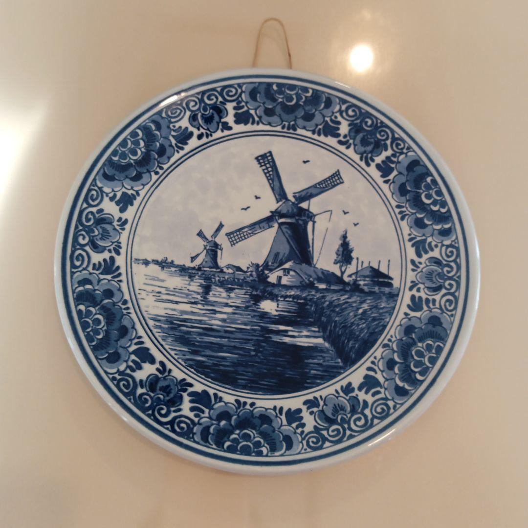 デルフト焼（オランダ製）絵皿 - メルカリ
