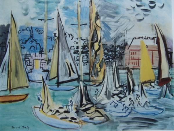 Dufy、Port at Deauville、希少画集画、新品額付