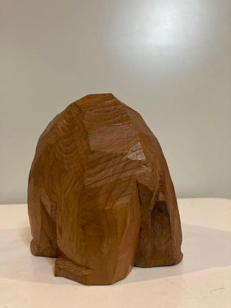 木歩　引間二郎　木彫熊　面彫　１９９９年　八雲