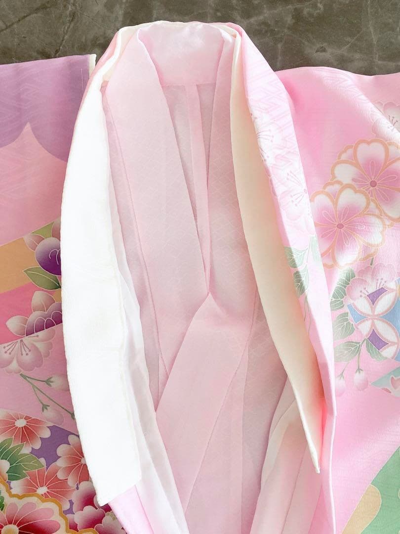 新品即納♥式部浪漫　四つ身着物単品　源氏香に束熨斗　桃色