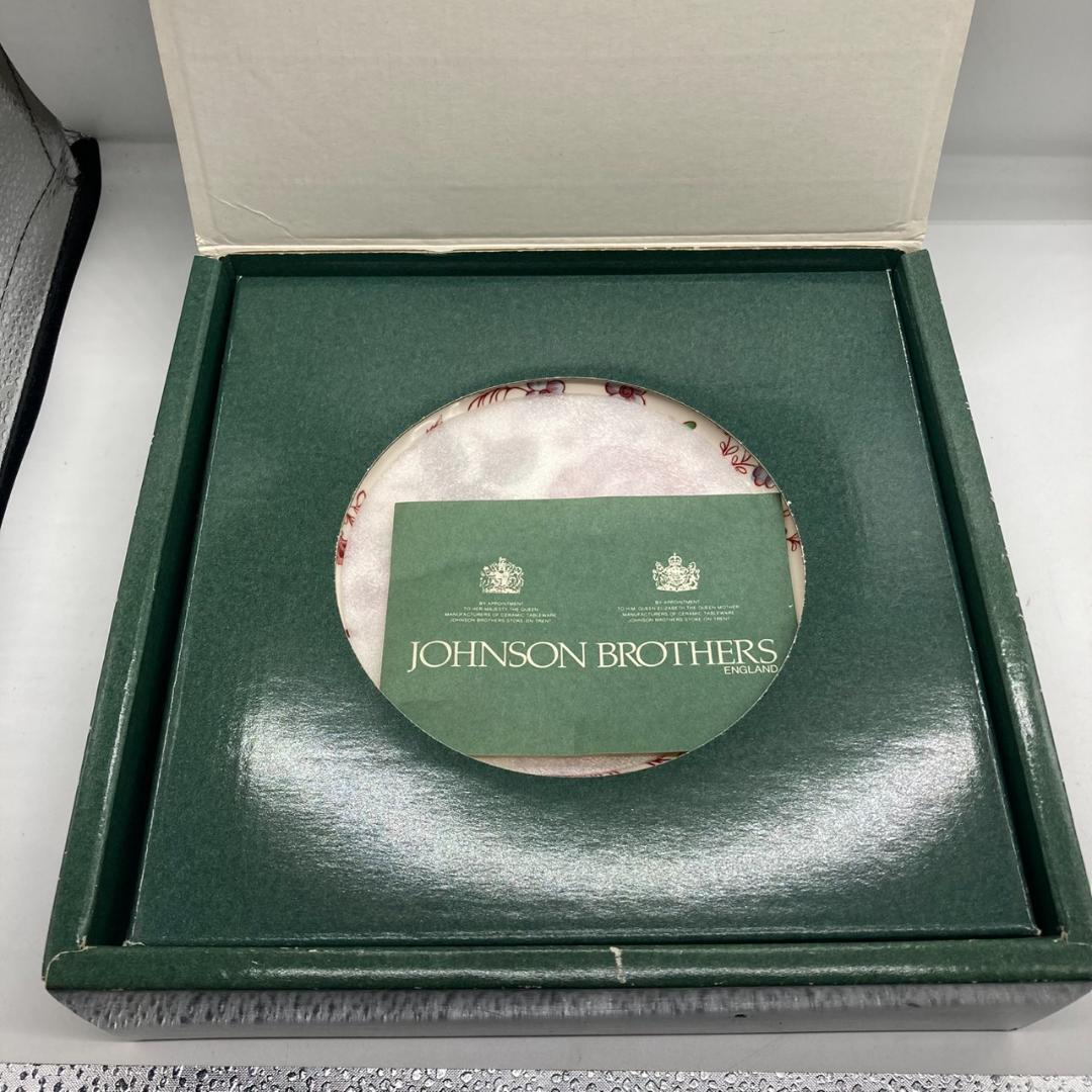 ▼JOHNSON BROTHERS　ローズチンツ　プレート　5枚セット　箱付き