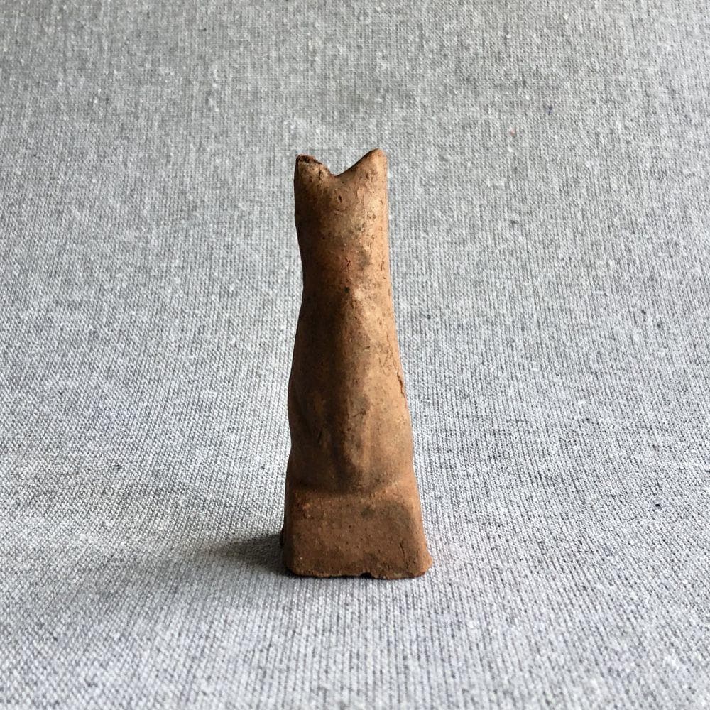 稲荷 鉄砲狐 今戸焼 土人形 置物 オブジェ 骨董 アンティーク 昭和