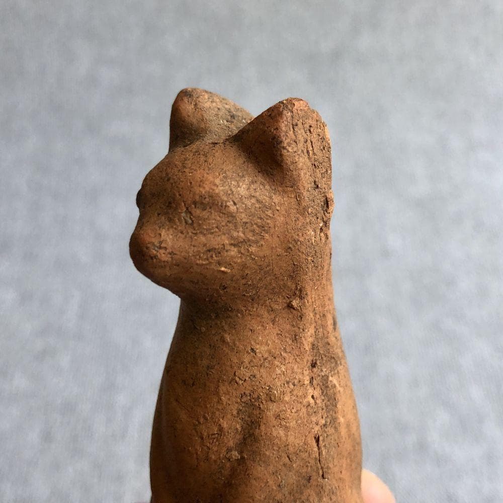 稲荷 鉄砲狐 今戸焼 土人形 置物 オブジェ 骨董 アンティーク 昭和