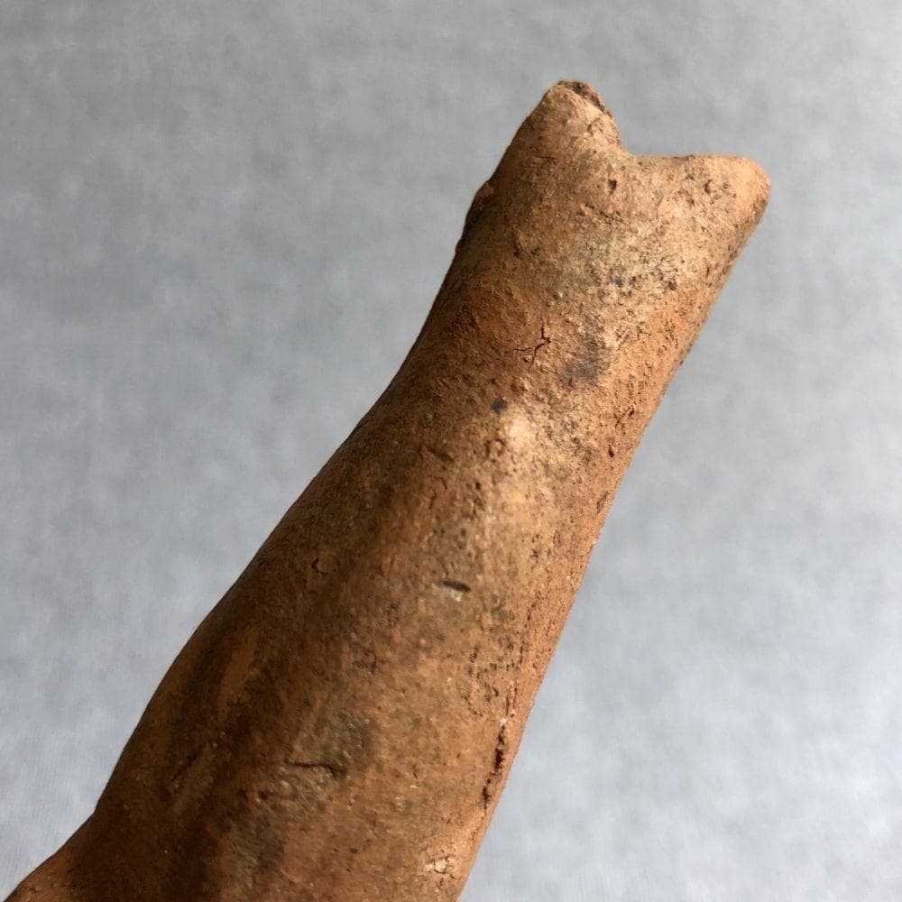 稲荷 鉄砲狐 今戸焼 土人形 置物 オブジェ 骨董 アンティーク 昭和