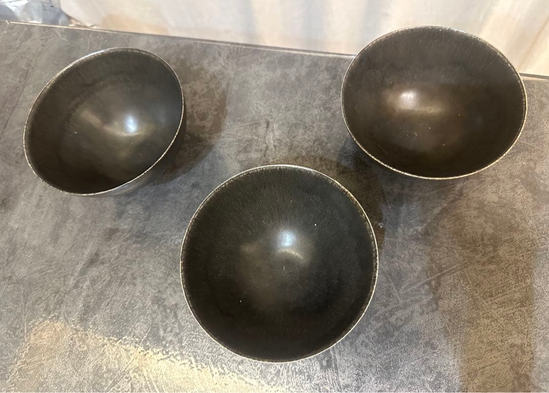 新品/新宿伊勢丹購入 作家 吉田直嗣 ご飯茶碗 3客セット めし碗 陶磁器