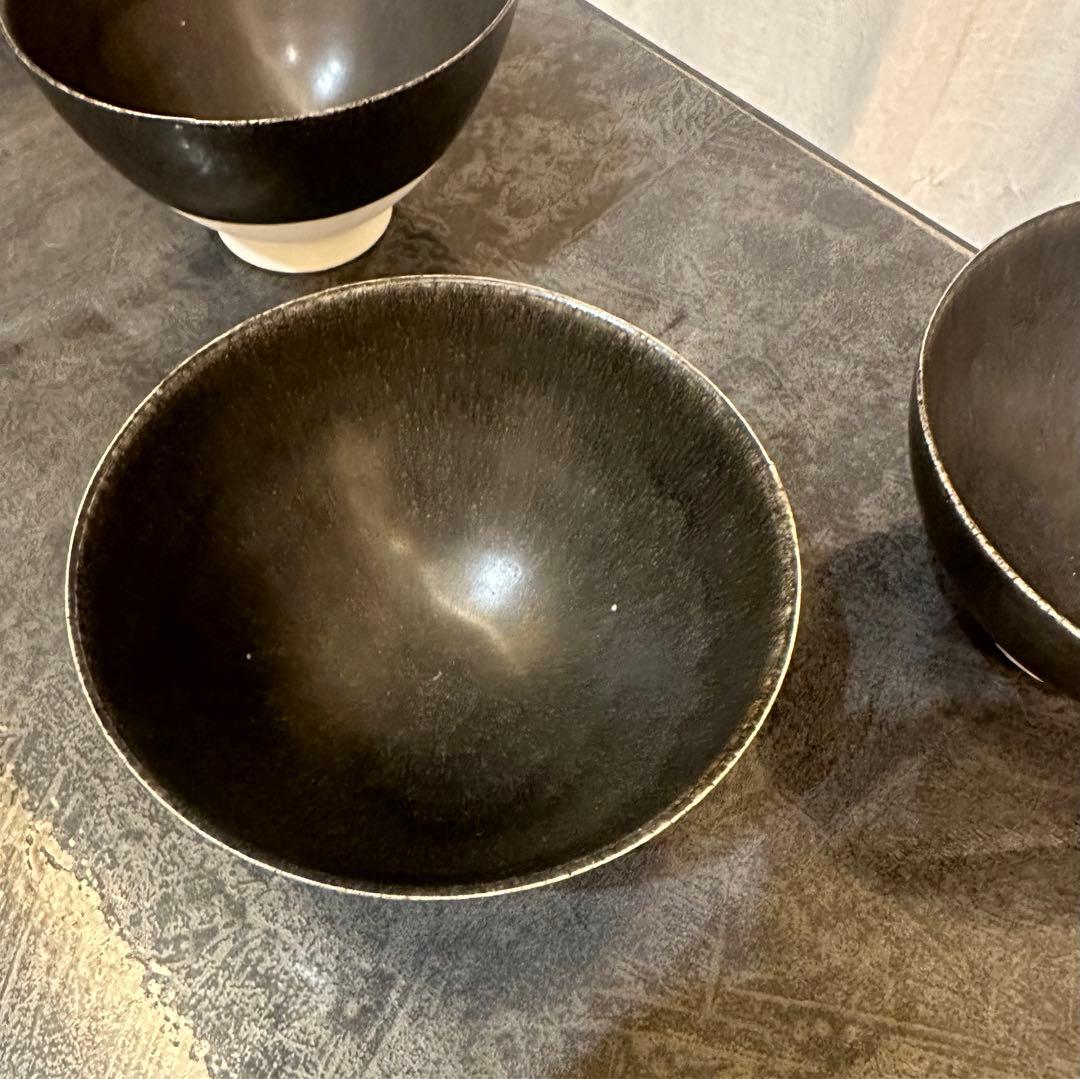 新品/新宿伊勢丹購入 作家 吉田直嗣 ご飯茶碗 3客セット めし碗 陶磁器