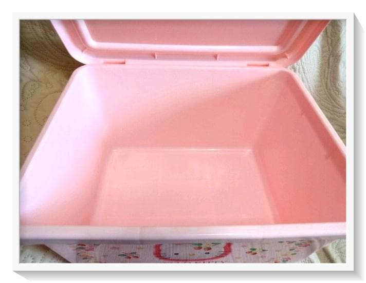 平成レトロ 当時物 キティ野いちご フタ付き収納ボックス 2001年製