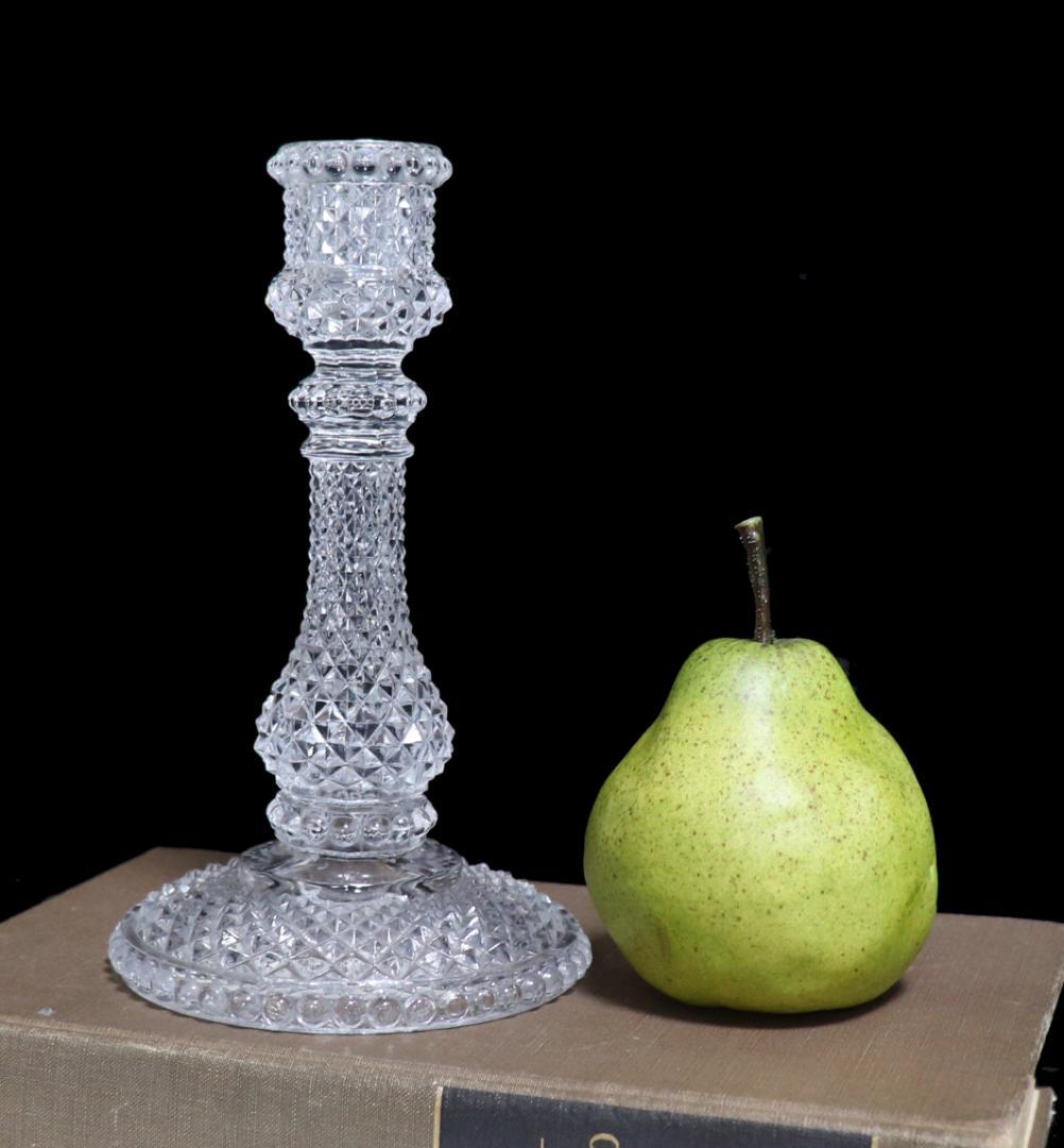 オールド・バカラ 珍品 キャンドルホルダー 18.3cm ディアマン ビゾー