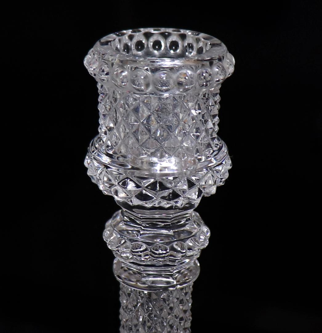 オールド・バカラ 珍品 キャンドルホルダー 18.3cm ディアマン ビゾー