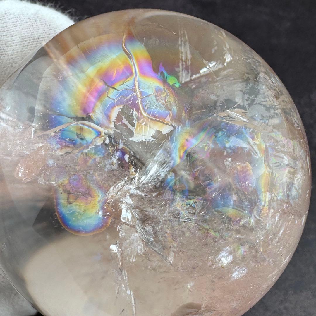 M-44ピンクアゼツライト丸玉 ピンク層状スフィア ピンククォーツ57.4mm