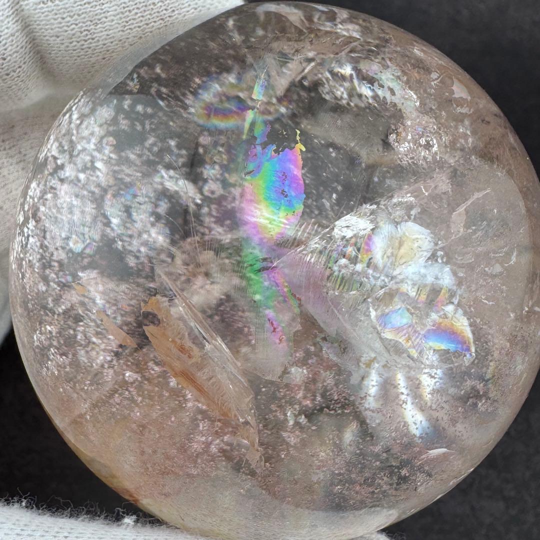 M-44ピンクアゼツライト丸玉 ピンク層状スフィア ピンククォーツ57.4mm