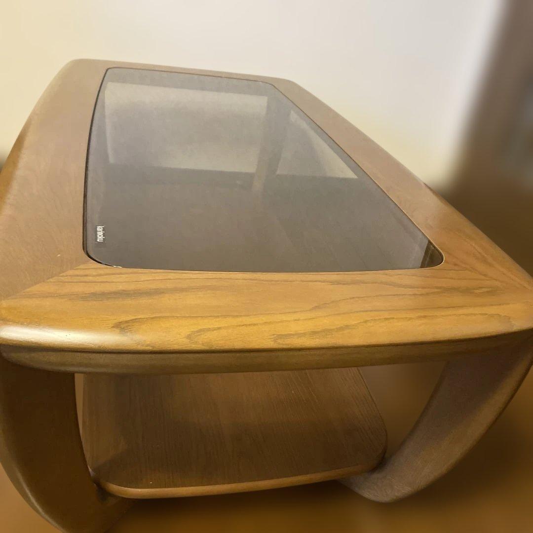 karimoku センターテーブル ガラス天板付き