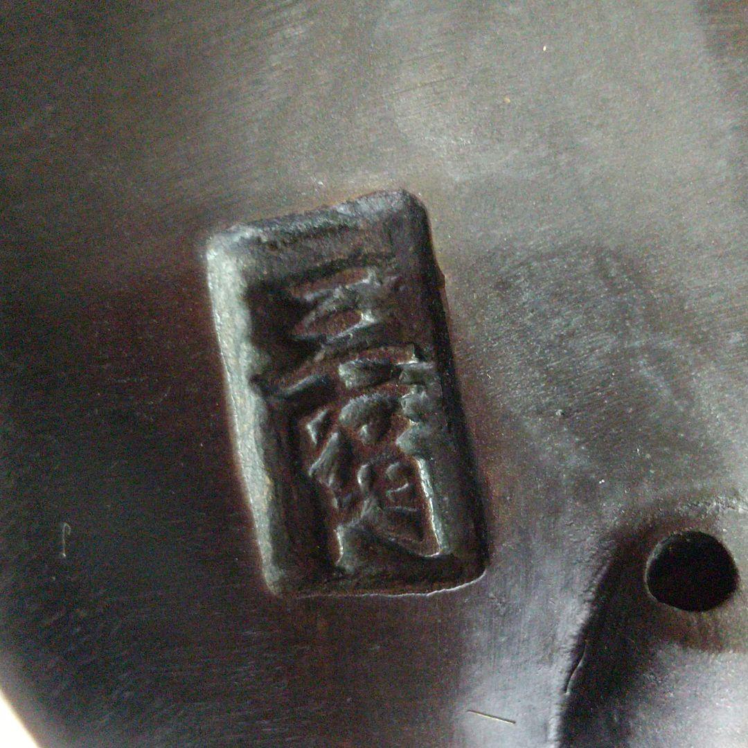 青銅製   夫婦が乗った牛